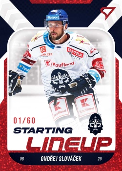 Ondrej Slovacek Kladno Tipsport ELH 2022/23 SportZoo 2. serie Starting LINEUP 2nd PERIOD /60 #SL-81